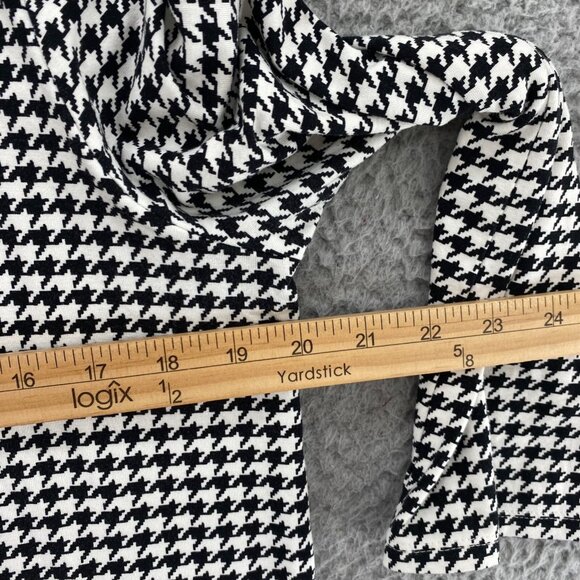 J Jill Sweater Womens Small Black Houndstooth Wearever Cardigan 3/4 Sleeves Knit - Picture 8 of 10
